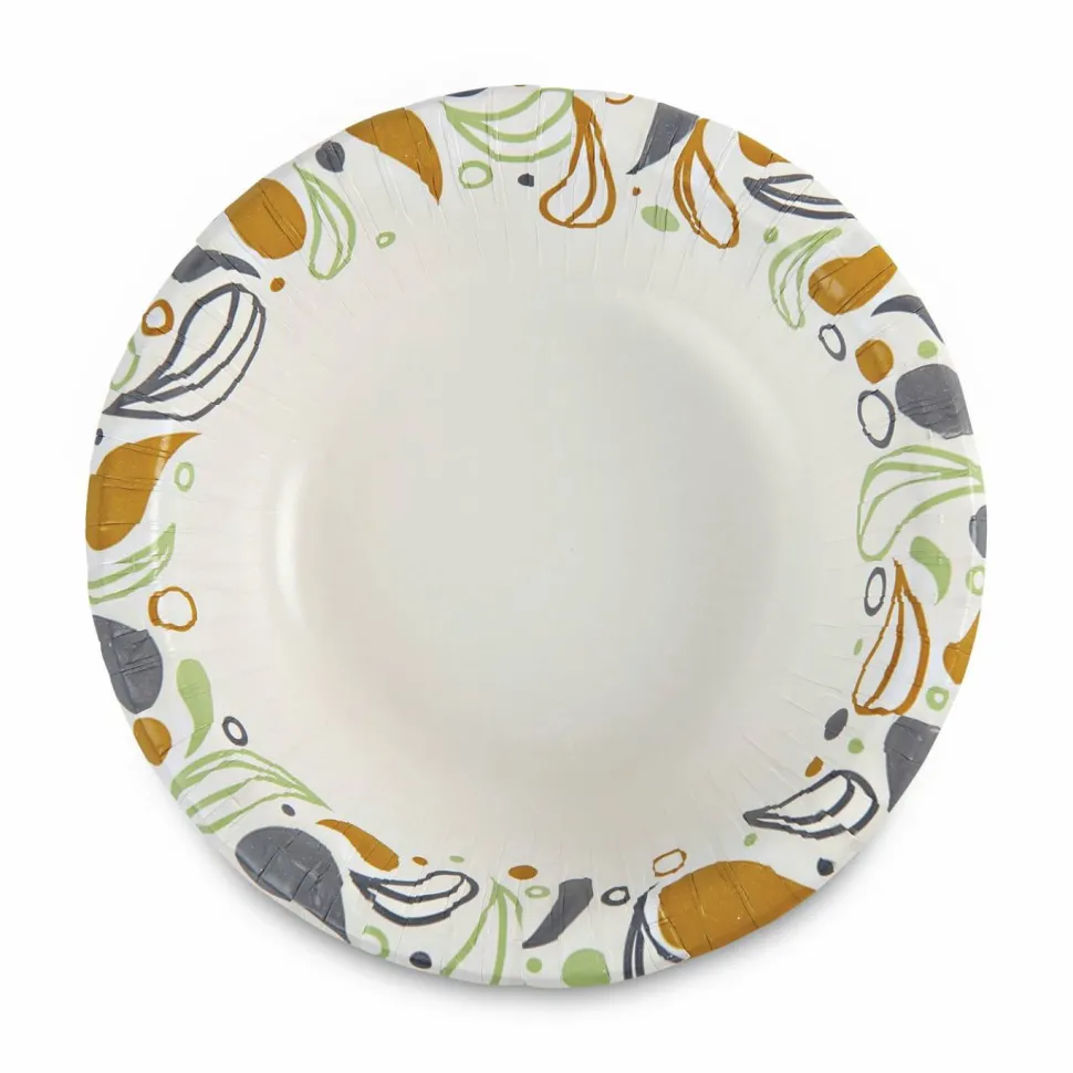 Boardwalk Deerfield Printed Paper Bowl, 12 oz, Coated/Soak Proof, Multicolor, 125/Pack, 8 Packs/Carton