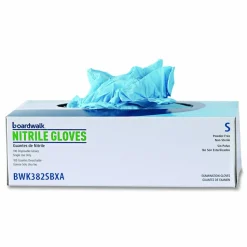 Boardwalk Disposable Examination Nitrile Gloves, Powder-Free, Small, 5 mil Thick, 9.5