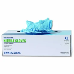 Boardwalk Disposable Examination Nitrile Gloves, Powder-Free, X-Large, 5 mil Thick, 9.5