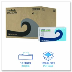 Boardwalk Disposable Examination Nitrile Gloves, Powder-Free, X-Large, 5 mil Thick, 9.5