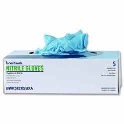 Boardwalk Disposable Examination Nitrile Gloves, Powder-Free, X-Small, 5 mil Thick, 9.5