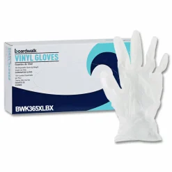 Boardwalk General Purpose Vinyl Gloves, Powder-Free, X-Large, 2.6 mil Thick, 9.5" Long, Clear, 100/Box