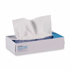 Boardwalk Office Packs Facial Tissue, Flat Box, 2-Ply, White, 100 Sheets/Box, 30 Boxes/Carton