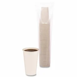 Boardwalk Paper Hot Cups, 16 oz, White, 50/Sleeve, 20 Sleeves/Carton