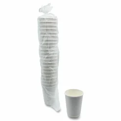 Boardwalk Paper Hot Cups, Double-Walled, 12 oz, White, 500/Carton