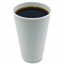 Boardwalk Paper Hot Cups, Double-Walled, 16 oz, White, 500/Carton