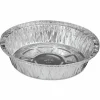 Boardwalk Round Aluminum To-Go Containers, 250 Gauge, 24 oz, 7" Diameter x 1.47"h, Silver, 500/Carton