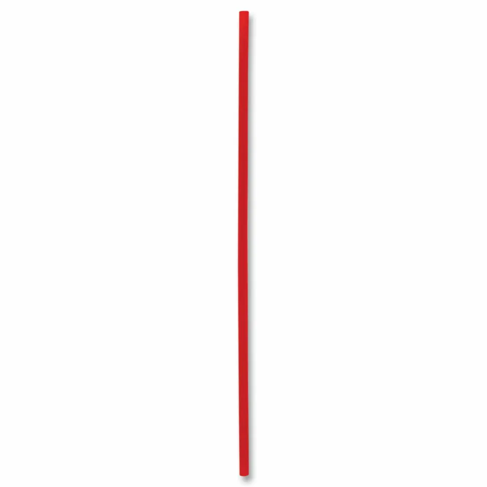 Boardwalk Single-Tube Stir-Straws,5.25", Polypropylene, Red, 1,000/Pack, 10 Packs/Carton