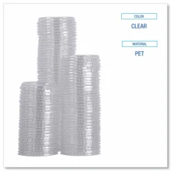 Boardwalk Souffle/Portion Cup Lids, Fits 1 oz Portion Cups, Plastic, Clear, 2,500/Carton
