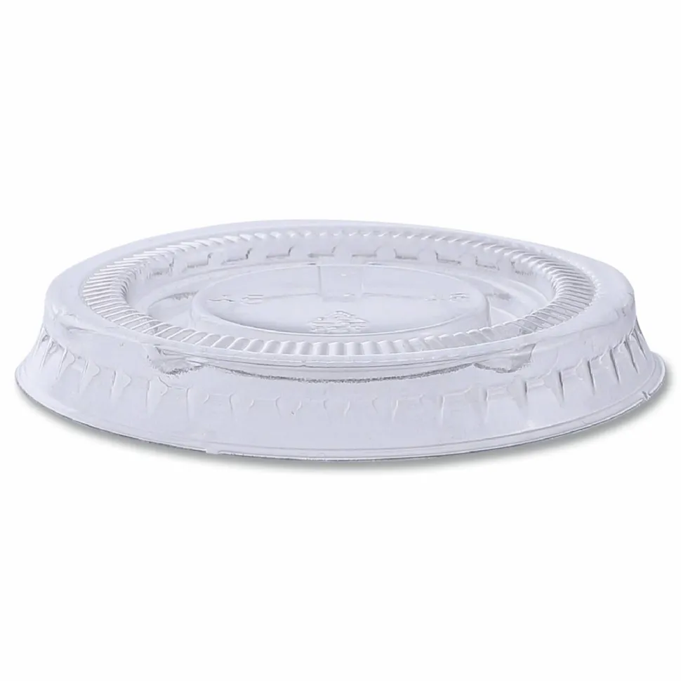 Boardwalk Souffle/Portion Cup Lids, Fits 1 oz Portion Cups, Plastic, Clear, 2,500/Carton