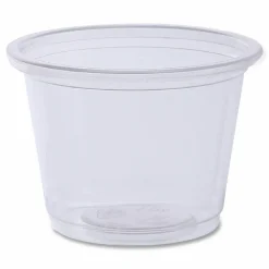 Boardwalk Souffle/Portion Cups, 1 oz, Plastic, Clear, 125/Sleeves, 20 Sleeves/Carton