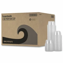 Boardwalk Souffle/Portion Cups, 2 oz, Plastic, Clear, 125/Sleeve, 20 Sleeves/Carton
