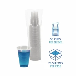 Boardwalk Translucent Plastic Cold Cups, 16 oz, 50/Sleeve, 20 Sleeves/Carton