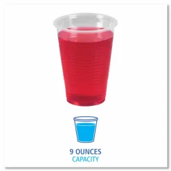 Boardwalk Translucent Plastic Cold Cups, 9 oz, 100/Pack