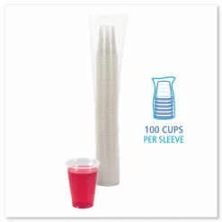 Boardwalk Translucent Plastic Cold Cups, 9 oz, 100/Pack