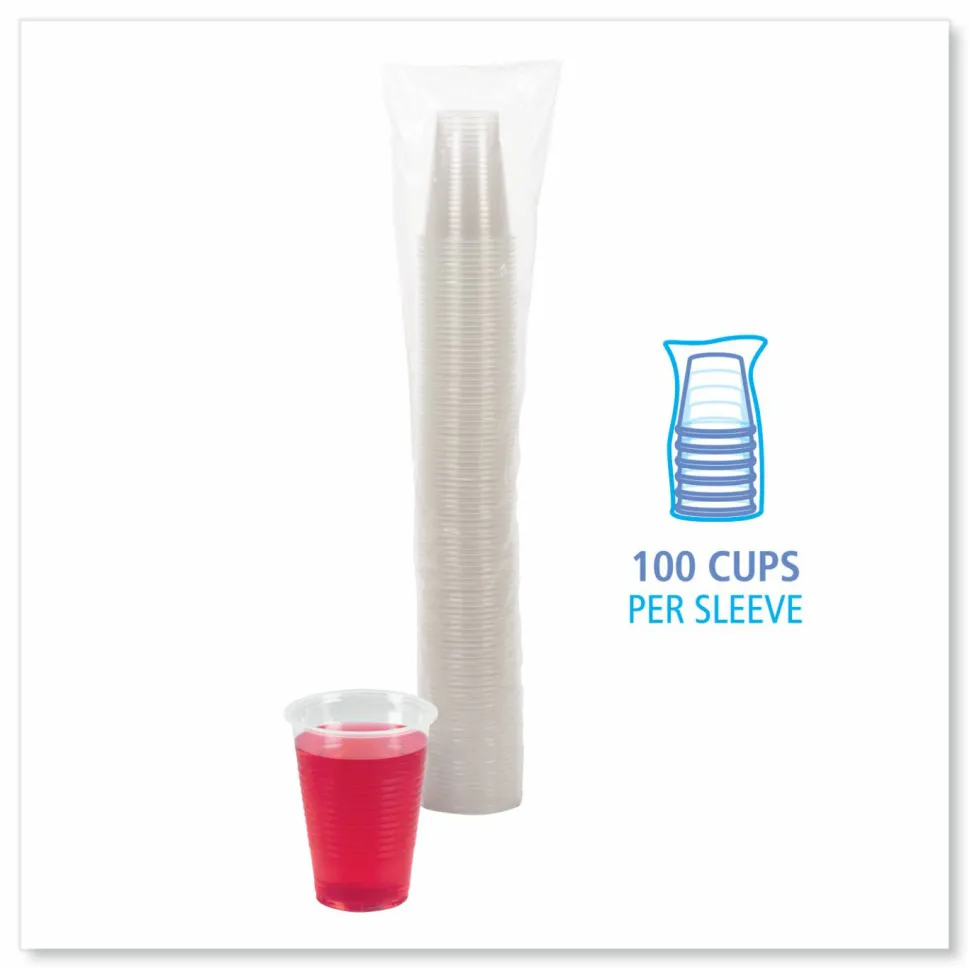 Boardwalk Translucent Plastic Cold Cups, 9 oz, 100/Pack