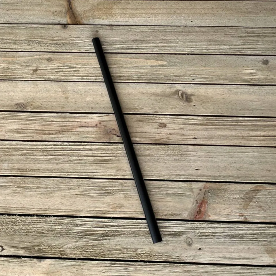 Boardwalk Wrapped Giant Straws, 7.75", Polypropylene, Black, 300/Pack, 24 Packs/Carton