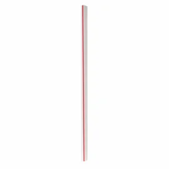 Boardwalk Wrapped Giant Straws, 7.75", Polypropylene, Red/White Striped, 300/Pack, 24 Packs/Carton