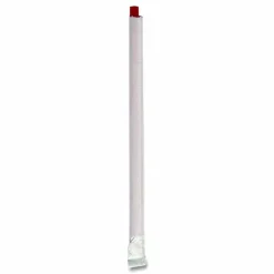 Boardwalk Wrapped Giant Straws, 7.75", Polypropylene, Red, 300/Pack, 24 Packs/Carton