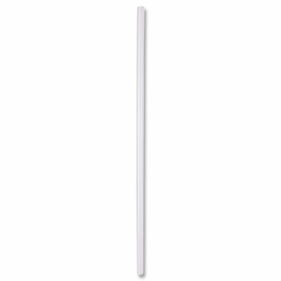 Boardwalk Wrapped Jumbo Straws, 7.75", Polypropylene, Clear, 500/Pack, 24 Packs/Carton