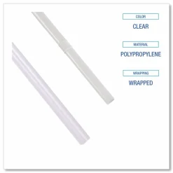 Boardwalk Wrapped Jumbo Straws, 7.75
