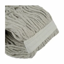 Boardwalk Banded Cotton Mop Head, #24, White, 12/Carton