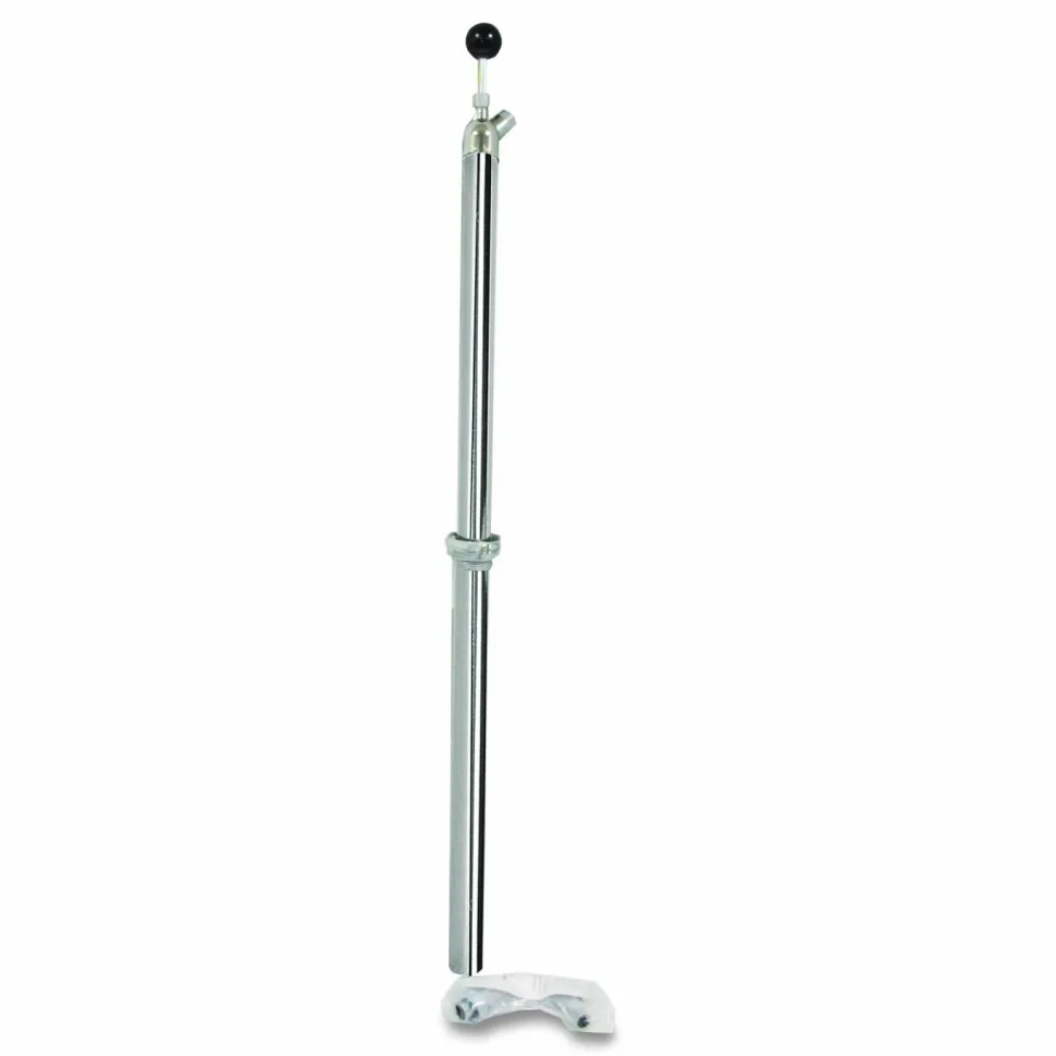 Boardwalk Bottle Pump, 22 oz Output, Steel, 42.5" Tall, Chrome, 6/Carton