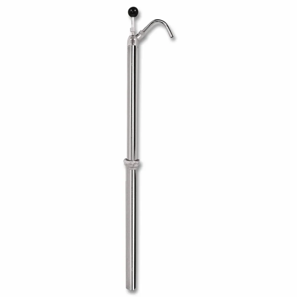 Boardwalk Bottle Pump, 22 oz Output, Steel, 42.5" Tall, Chrome, 6/Carton