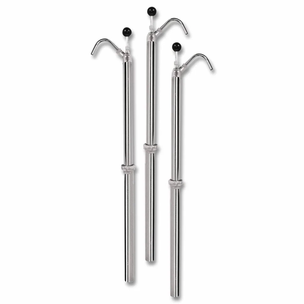 Boardwalk Bottle Pump, 22 oz Output, Steel, 42.5" Tall, Chrome, 6/Carton