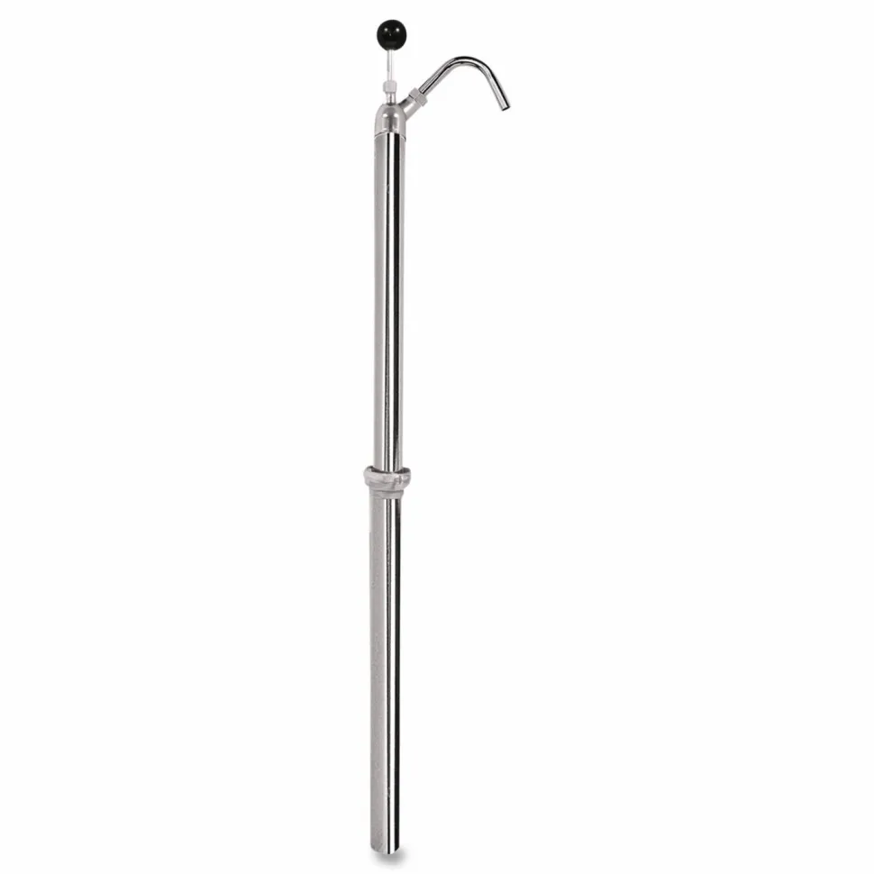Boardwalk Bottle Pump, 22 oz Output, Steel, 42.5" Tall, Chrome