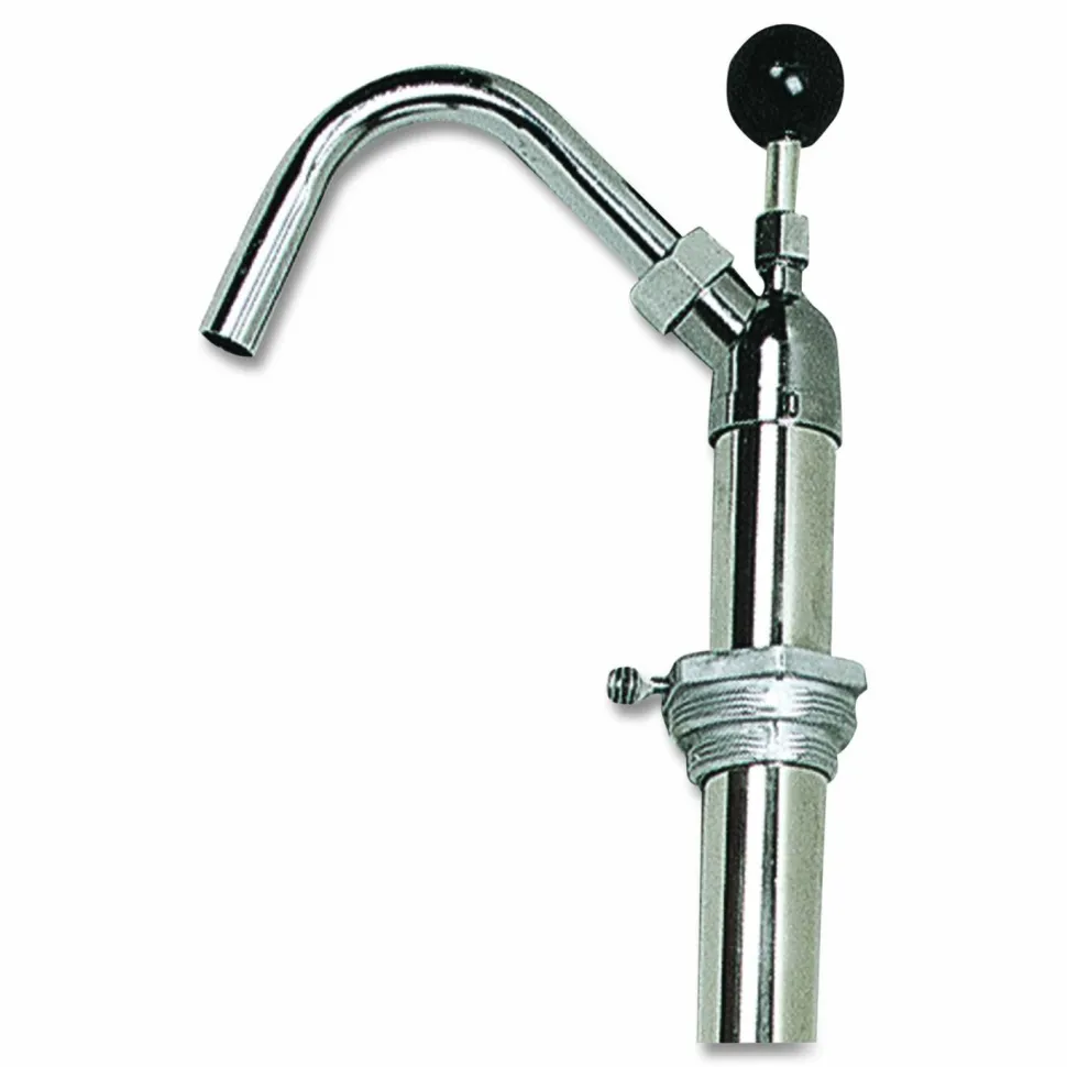 Boardwalk Bottle Pump, 22 oz Output, Steel, 42.5" Tall, Chrome