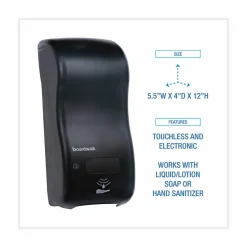 Boardwalk Bulk Fill Soap Dispenser, 900 mL, 5.5 x 4 x 12, Black