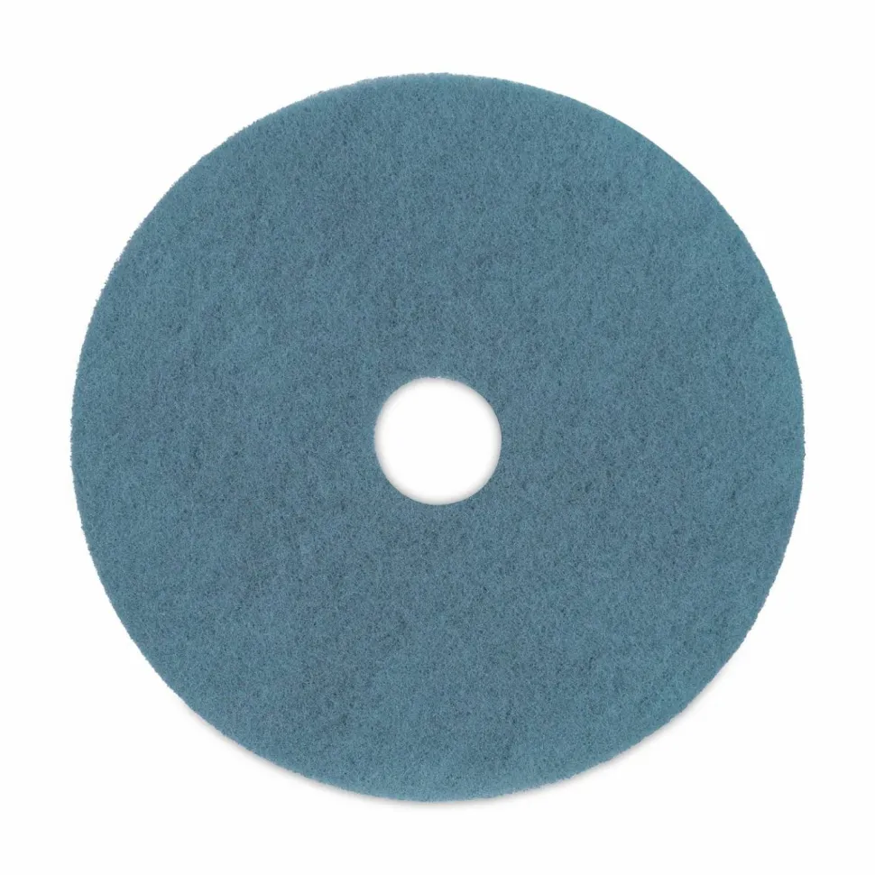Boardwalk Burnishing Floor Pads, 20" Diameter, Aqua, 5/Carton