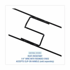 Boardwalk Clip-On Dust Mop Frame, 36 x 5, Zinc Plated, Black