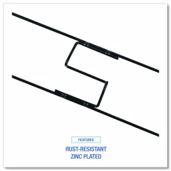 Boardwalk Clip-On Dust Mop Frame, 18 x 5, Zinc Plated, Black