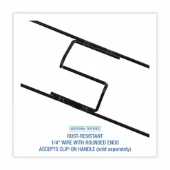 Boardwalk Clip-On Dust Mop Frame, 60 x 5, Zinc Plated, Black