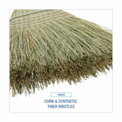 Boardwalk 100% Corn Brooms, 60" Overall Length, Natural, 6/Carton