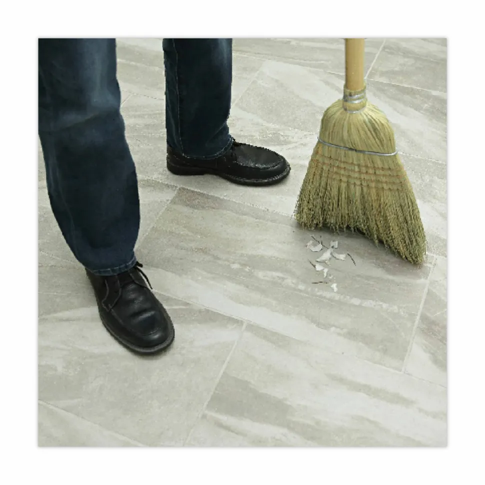 Boardwalk 100% Corn Brooms, 60" Overall Length, Natural, 6/Carton