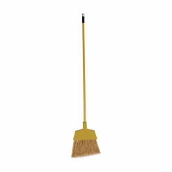 Boardwalk Corn Fiber Angled-Head Lobby Brooms, 55" Length, Yellow, 12/Carton