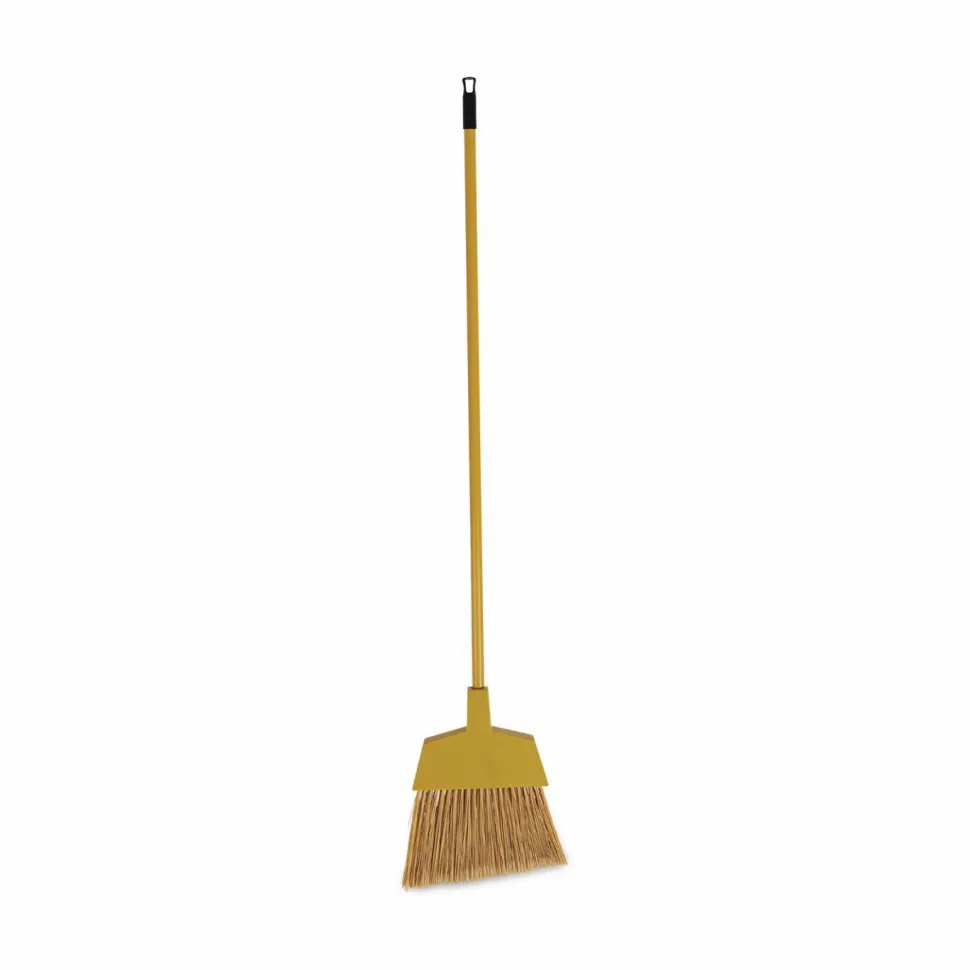 Boardwalk Corn Fiber Angled-Head Lobby Brooms, 55" Length, Yellow, 12/Carton