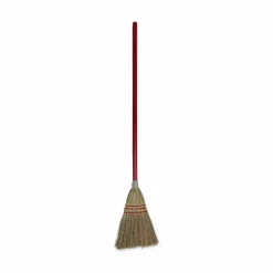 Boardwalk Corn Fiber Lobby/Toy Broom, Corn Fiber Bristles, 39" Overall Length, Red