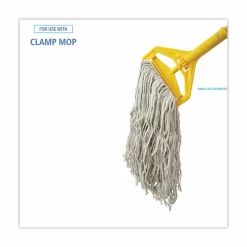 Boardwalk Cotton Mop Head, Cut-End, #32, White, 12/Carton