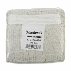 Boardwalk Cotton Mop Head, Cut-End, #32, White, 12/Carton
