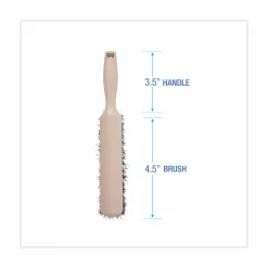 Boardwalk Counter Brush, Black Polypropylene, 4.5" Brush, 3.5" Tan Plastic Handle