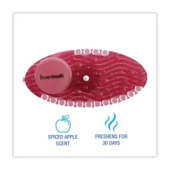 Boardwalk Curve Solid Air Freshener, Spiced Apple, Red, 10/Box