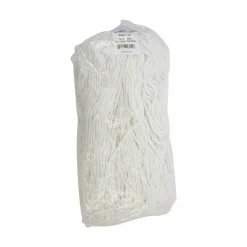 Boardwalk Cut-End Lie-Flat Wet Mop Head, Rayon, 16oz, White, 12/Carton