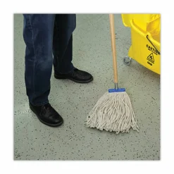 Boardwalk Cut-End Lie-Flat Wet Mop Head, Cotton, 16oz, White