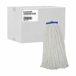 Boardwalk Cut-End Lie-Flat Wet Mop Head, Rayon, 24oz, White, 12/Carton