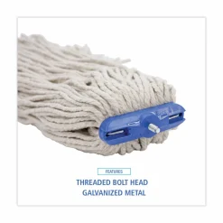 Boardwalk Cut-End Lie-Flat Wet Mop Head, Cotton, 24oz, White