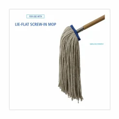 Boardwalk Cut-End Lie-Flat Wet Mop Head, Cotton, 24oz, White
